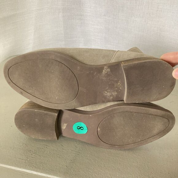 Steve Madden Yaal Suede Boots Sz 8M Tan Taupe Ankle Booties Western Boho EUC - Picture 3 of 9